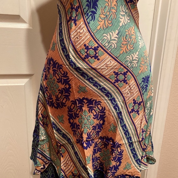 Multi print double layered short dress - Picture 2 of 6